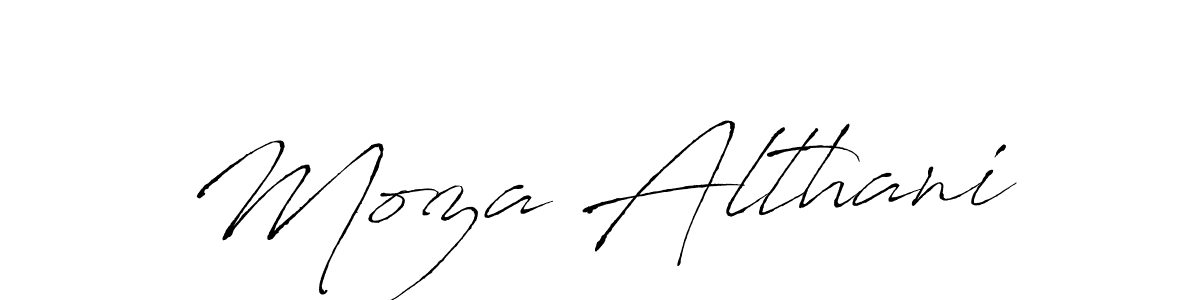 You can use this online signature creator to create a handwritten signature for the name Moza Althani. This is the best online autograph maker. Moza Althani signature style 6 images and pictures png