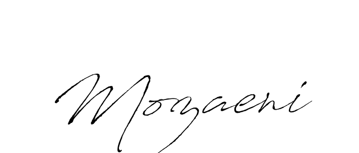 Create a beautiful signature design for name Mozaeni. With this signature (Antro_Vectra) fonts, you can make a handwritten signature for free. Mozaeni signature style 6 images and pictures png