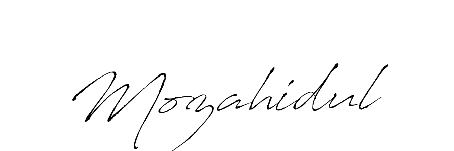 How to make Mozahidul signature? Antro_Vectra is a professional autograph style. Create handwritten signature for Mozahidul name. Mozahidul signature style 6 images and pictures png