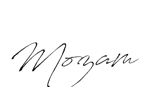 Use a signature maker to create a handwritten signature online. With this signature software, you can design (Antro_Vectra) your own signature for name Mozam. Mozam signature style 6 images and pictures png