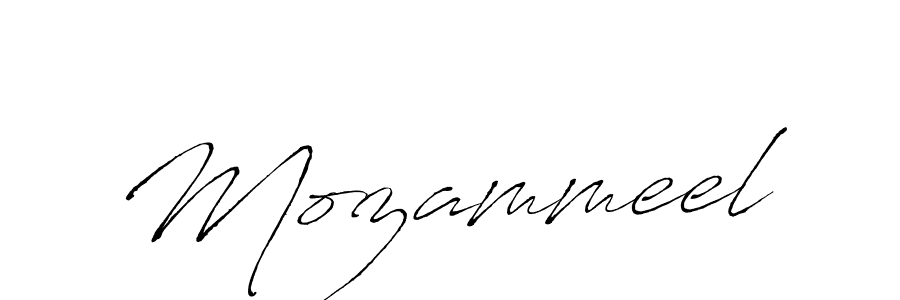 Create a beautiful signature design for name Mozammeel. With this signature (Antro_Vectra) fonts, you can make a handwritten signature for free. Mozammeel signature style 6 images and pictures png