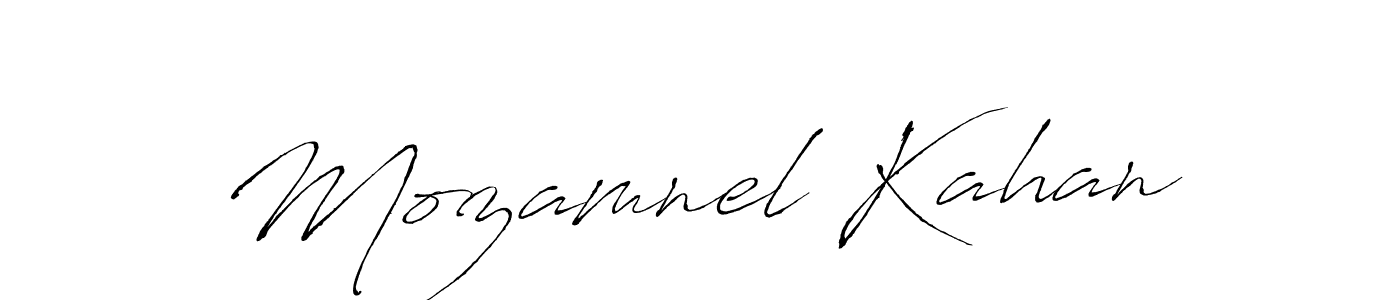 Mozamnel Kahan stylish signature style. Best Handwritten Sign (Antro_Vectra) for my name. Handwritten Signature Collection Ideas for my name Mozamnel Kahan. Mozamnel Kahan signature style 6 images and pictures png