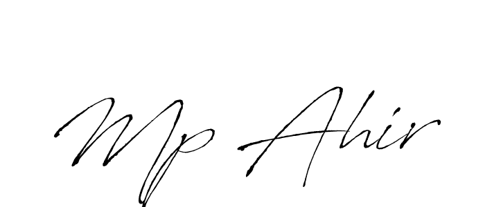 Also You can easily find your signature by using the search form. We will create Mp Ahir name handwritten signature images for you free of cost using Antro_Vectra sign style. Mp Ahir signature style 6 images and pictures png