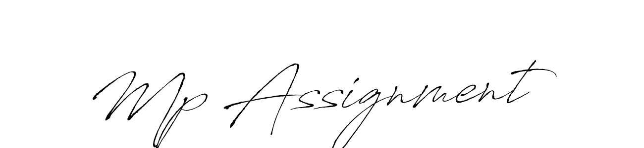 How to make Mp Assignment signature? Antro_Vectra is a professional autograph style. Create handwritten signature for Mp Assignment name. Mp Assignment signature style 6 images and pictures png