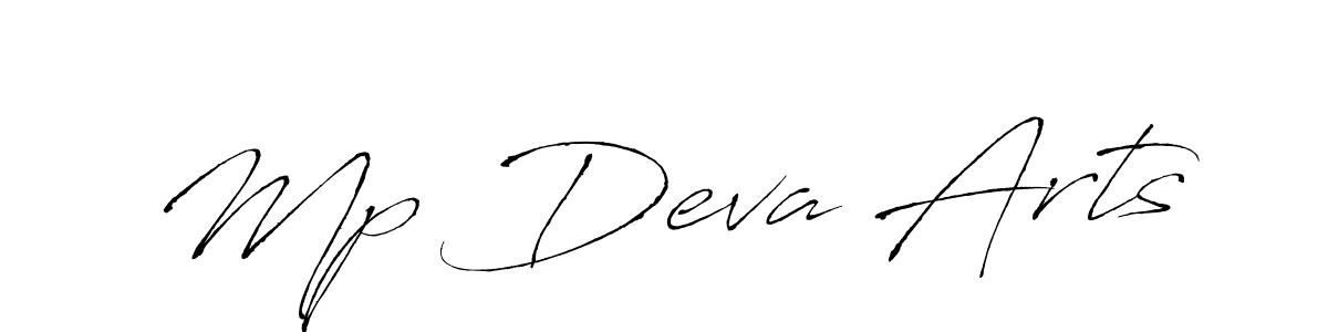 How to make Mp Deva Arts name signature. Use Antro_Vectra style for creating short signs online. This is the latest handwritten sign. Mp Deva Arts signature style 6 images and pictures png