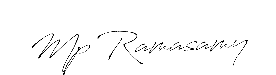 How to make Mp Ramasamy name signature. Use Antro_Vectra style for creating short signs online. This is the latest handwritten sign. Mp Ramasamy signature style 6 images and pictures png