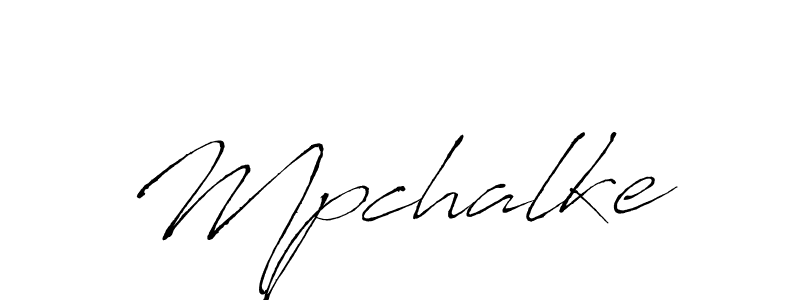 Make a beautiful signature design for name Mpchalke. With this signature (Antro_Vectra) style, you can create a handwritten signature for free. Mpchalke signature style 6 images and pictures png