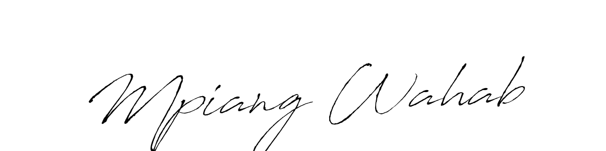 Design your own signature with our free online signature maker. With this signature software, you can create a handwritten (Antro_Vectra) signature for name Mpiang Wahab. Mpiang Wahab signature style 6 images and pictures png