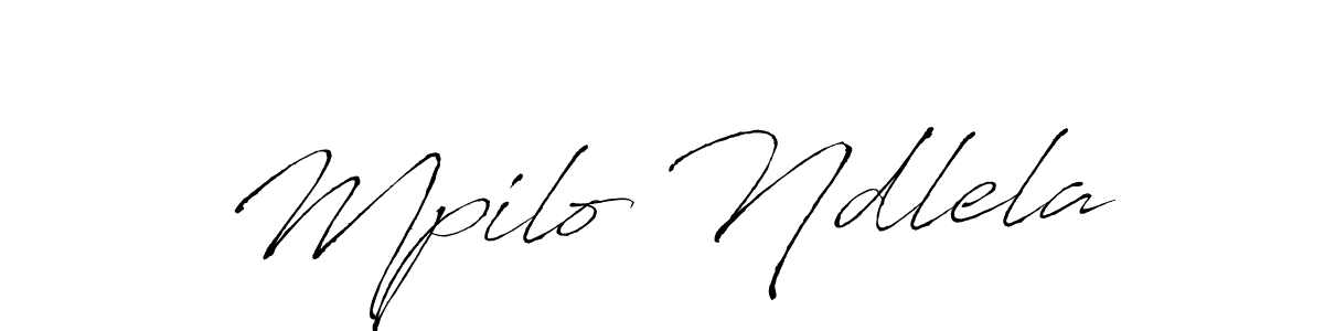 Antro_Vectra is a professional signature style that is perfect for those who want to add a touch of class to their signature. It is also a great choice for those who want to make their signature more unique. Get Mpilo Ndlela name to fancy signature for free. Mpilo Ndlela signature style 6 images and pictures png
