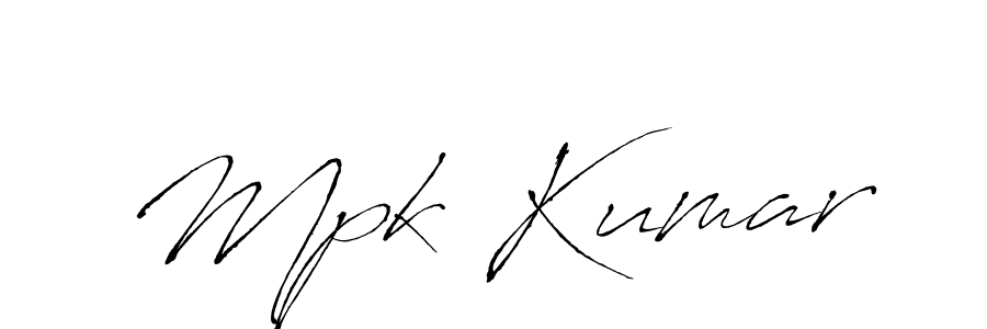 How to make Mpk Kumar name signature. Use Antro_Vectra style for creating short signs online. This is the latest handwritten sign. Mpk Kumar signature style 6 images and pictures png
