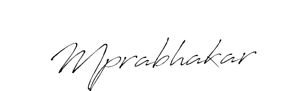 Make a beautiful signature design for name Mprabhakar. With this signature (Antro_Vectra) style, you can create a handwritten signature for free. Mprabhakar signature style 6 images and pictures png