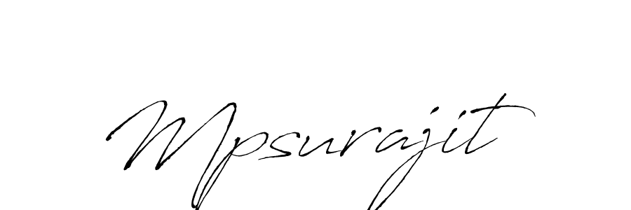 Antro_Vectra is a professional signature style that is perfect for those who want to add a touch of class to their signature. It is also a great choice for those who want to make their signature more unique. Get Mpsurajit name to fancy signature for free. Mpsurajit signature style 6 images and pictures png