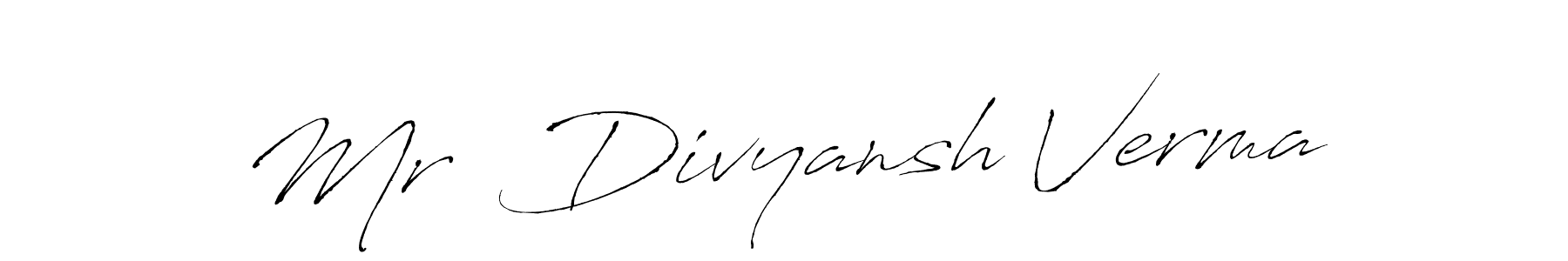 You can use this online signature creator to create a handwritten signature for the name Mr  Divyansh Verma. This is the best online autograph maker. Mr  Divyansh Verma signature style 6 images and pictures png