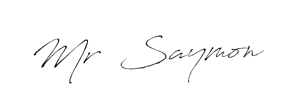Also we have Mr  Saymon name is the best signature style. Create professional handwritten signature collection using Antro_Vectra autograph style. Mr  Saymon signature style 6 images and pictures png