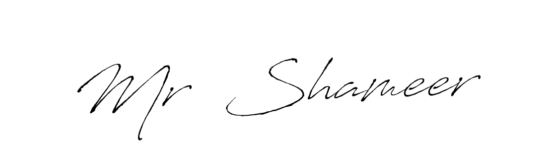 Similarly Antro_Vectra is the best handwritten signature design. Signature creator online .You can use it as an online autograph creator for name Mr  Shameer. Mr  Shameer signature style 6 images and pictures png
