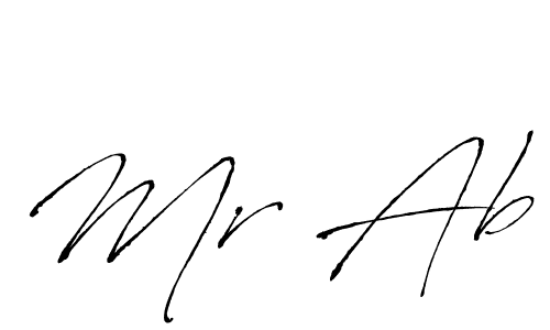 Make a beautiful signature design for name Mr Ab. With this signature (Antro_Vectra) style, you can create a handwritten signature for free. Mr Ab signature style 6 images and pictures png