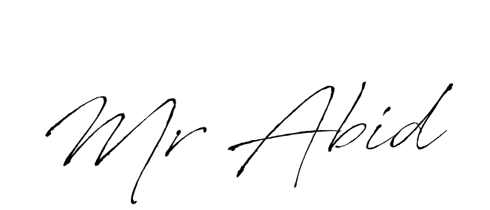 Create a beautiful signature design for name Mr Abid. With this signature (Antro_Vectra) fonts, you can make a handwritten signature for free. Mr Abid signature style 6 images and pictures png