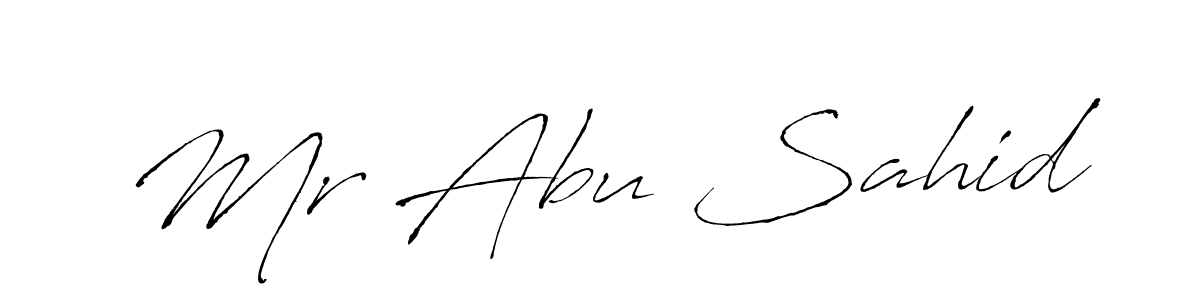 Make a beautiful signature design for name Mr Abu Sahid. With this signature (Antro_Vectra) style, you can create a handwritten signature for free. Mr Abu Sahid signature style 6 images and pictures png