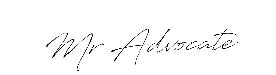 Create a beautiful signature design for name Mr Advocate. With this signature (Antro_Vectra) fonts, you can make a handwritten signature for free. Mr Advocate signature style 6 images and pictures png