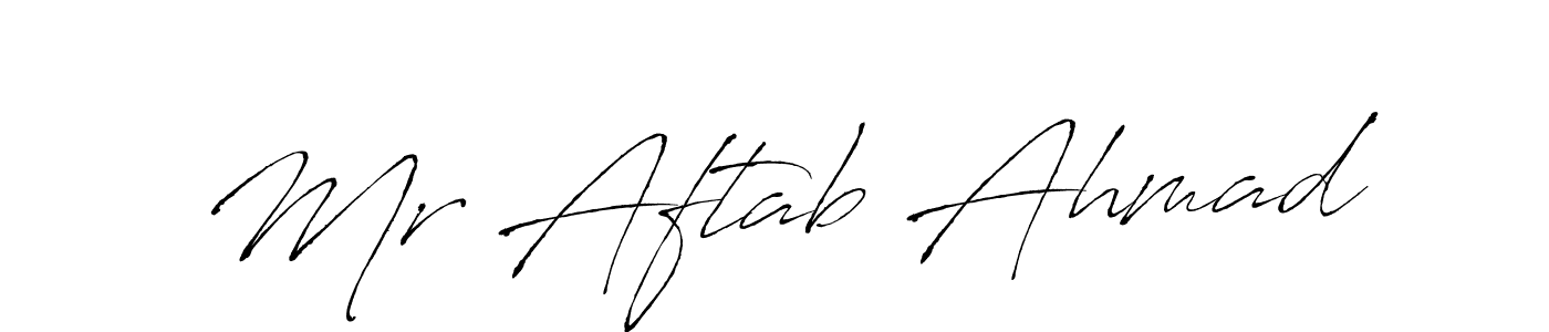 Also we have Mr Aftab Ahmad name is the best signature style. Create professional handwritten signature collection using Antro_Vectra autograph style. Mr Aftab Ahmad signature style 6 images and pictures png