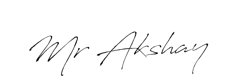 How to make Mr Akshay name signature. Use Antro_Vectra style for creating short signs online. This is the latest handwritten sign. Mr Akshay signature style 6 images and pictures png