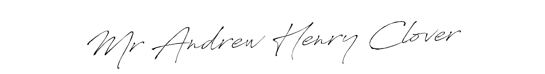 How to make Mr Andrew Henry Clover name signature. Use Antro_Vectra style for creating short signs online. This is the latest handwritten sign. Mr Andrew Henry Clover signature style 6 images and pictures png