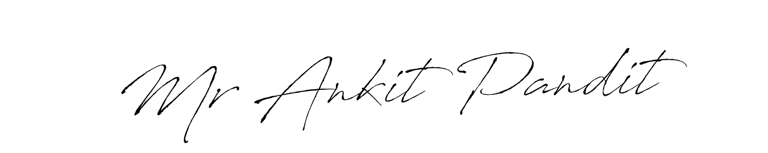 How to make Mr Ankit Pandit name signature. Use Antro_Vectra style for creating short signs online. This is the latest handwritten sign. Mr Ankit Pandit signature style 6 images and pictures png