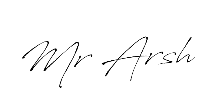 Design your own signature with our free online signature maker. With this signature software, you can create a handwritten (Antro_Vectra) signature for name Mr Arsh. Mr Arsh signature style 6 images and pictures png