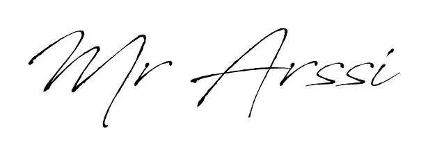 Design your own signature with our free online signature maker. With this signature software, you can create a handwritten (Antro_Vectra) signature for name Mr Arssi. Mr Arssi signature style 6 images and pictures png