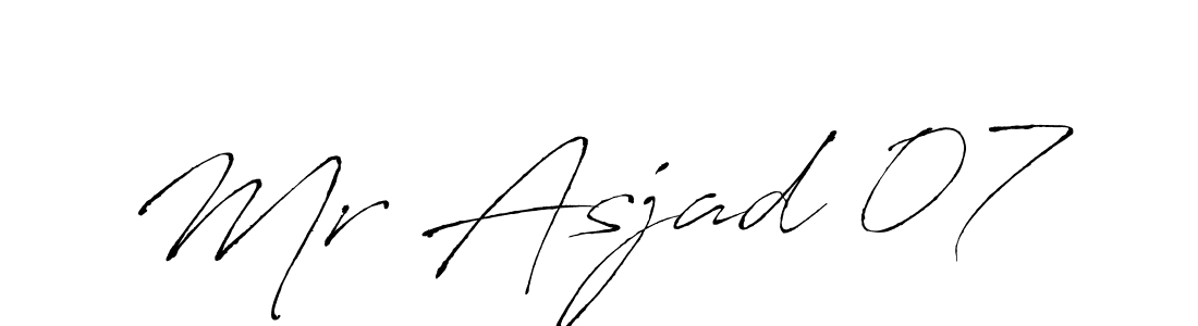 You can use this online signature creator to create a handwritten signature for the name Mr Asjad 07. This is the best online autograph maker. Mr Asjad 07 signature style 6 images and pictures png