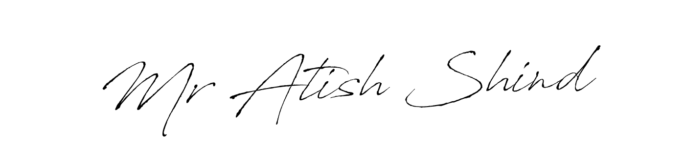 The best way (Antro_Vectra) to make a short signature is to pick only two or three words in your name. The name Mr Atish Shind include a total of six letters. For converting this name. Mr Atish Shind signature style 6 images and pictures png