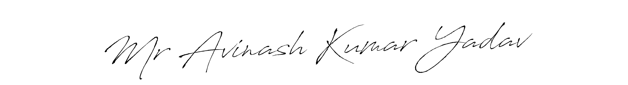 Antro_Vectra is a professional signature style that is perfect for those who want to add a touch of class to their signature. It is also a great choice for those who want to make their signature more unique. Get Mr Avinash Kumar Yadav name to fancy signature for free. Mr Avinash Kumar Yadav signature style 6 images and pictures png