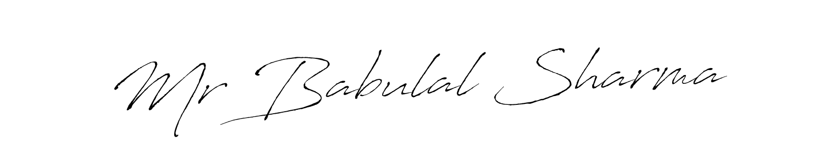 Design your own signature with our free online signature maker. With this signature software, you can create a handwritten (Antro_Vectra) signature for name Mr Babulal Sharma. Mr Babulal Sharma signature style 6 images and pictures png