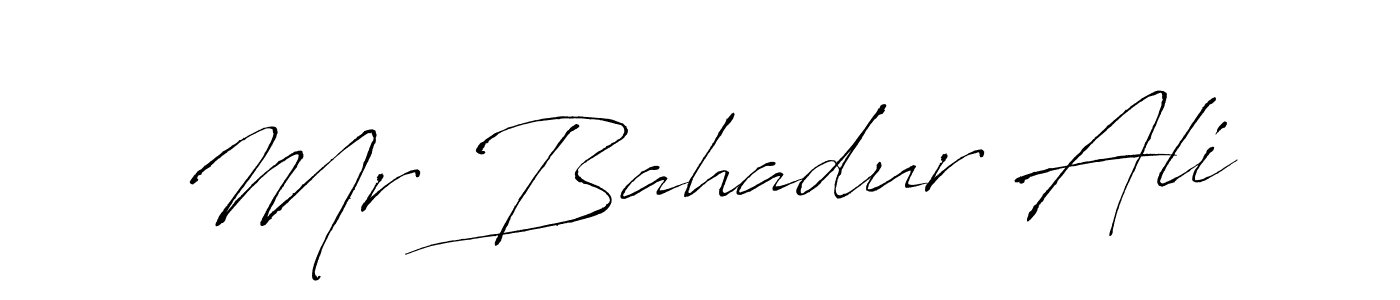 Similarly Antro_Vectra is the best handwritten signature design. Signature creator online .You can use it as an online autograph creator for name Mr Bahadur Ali. Mr Bahadur Ali signature style 6 images and pictures png