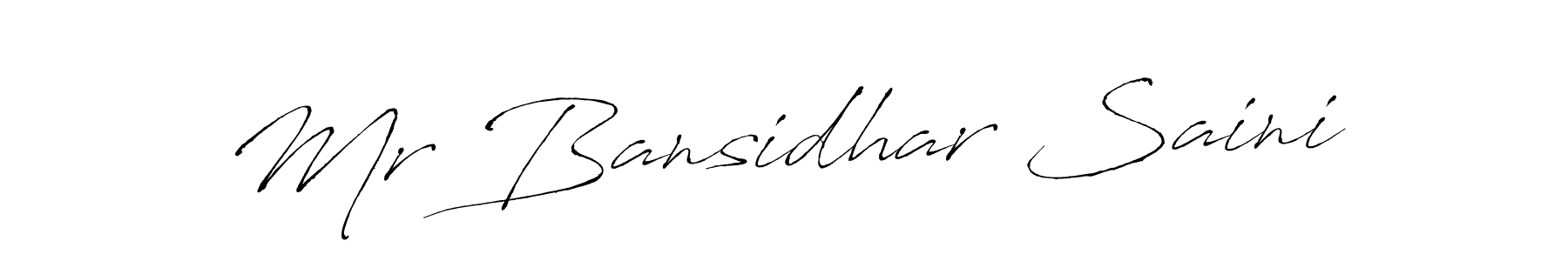 Use a signature maker to create a handwritten signature online. With this signature software, you can design (Antro_Vectra) your own signature for name Mr Bansidhar Saini. Mr Bansidhar Saini signature style 6 images and pictures png