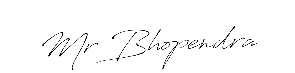 Create a beautiful signature design for name Mr Bhopendra. With this signature (Antro_Vectra) fonts, you can make a handwritten signature for free. Mr Bhopendra signature style 6 images and pictures png