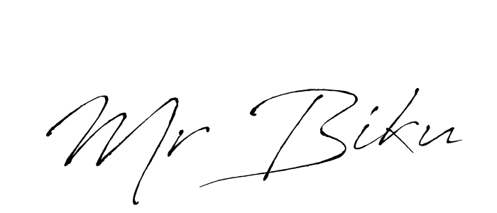 Design your own signature with our free online signature maker. With this signature software, you can create a handwritten (Antro_Vectra) signature for name Mr Biku. Mr Biku signature style 6 images and pictures png