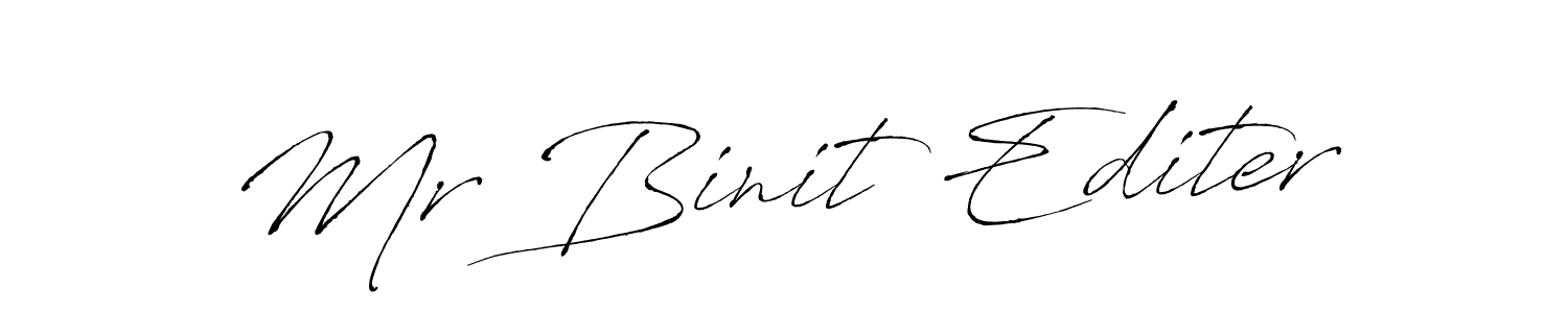 How to make Mr Binit Editer signature? Antro_Vectra is a professional autograph style. Create handwritten signature for Mr Binit Editer name. Mr Binit Editer signature style 6 images and pictures png