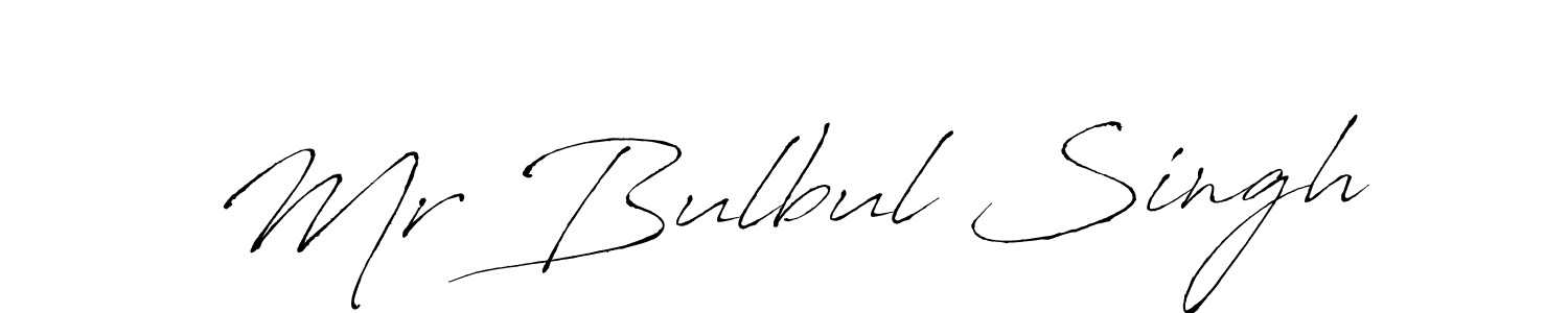Design your own signature with our free online signature maker. With this signature software, you can create a handwritten (Antro_Vectra) signature for name Mr Bulbul Singh. Mr Bulbul Singh signature style 6 images and pictures png