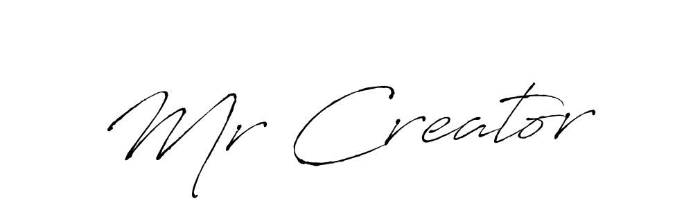 Create a beautiful signature design for name Mr Creator. With this signature (Antro_Vectra) fonts, you can make a handwritten signature for free. Mr Creator signature style 6 images and pictures png