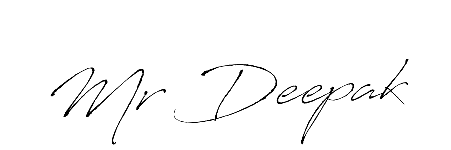 Design your own signature with our free online signature maker. With this signature software, you can create a handwritten (Antro_Vectra) signature for name Mr Deepak. Mr Deepak signature style 6 images and pictures png