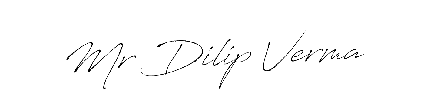 How to make Mr Dilip Verma name signature. Use Antro_Vectra style for creating short signs online. This is the latest handwritten sign. Mr Dilip Verma signature style 6 images and pictures png