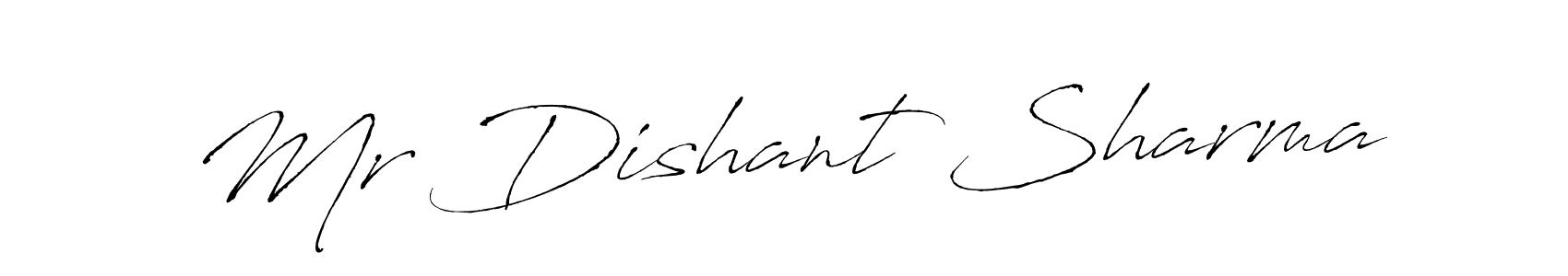 Create a beautiful signature design for name Mr Dishant Sharma. With this signature (Antro_Vectra) fonts, you can make a handwritten signature for free. Mr Dishant Sharma signature style 6 images and pictures png
