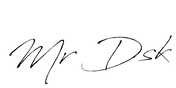 Create a beautiful signature design for name Mr Dsk. With this signature (Antro_Vectra) fonts, you can make a handwritten signature for free. Mr Dsk signature style 6 images and pictures png