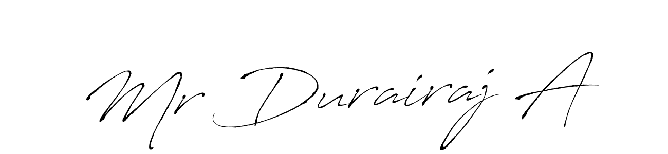 You can use this online signature creator to create a handwritten signature for the name Mr Durairaj A. This is the best online autograph maker. Mr Durairaj A signature style 6 images and pictures png