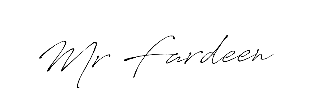 Use a signature maker to create a handwritten signature online. With this signature software, you can design (Antro_Vectra) your own signature for name Mr Fardeen. Mr Fardeen signature style 6 images and pictures png