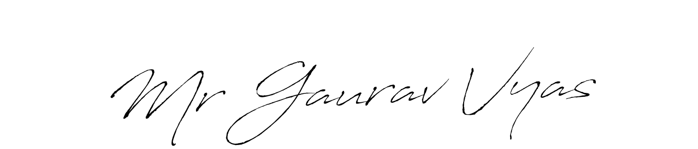 It looks lik you need a new signature style for name Mr Gaurav Vyas. Design unique handwritten (Antro_Vectra) signature with our free signature maker in just a few clicks. Mr Gaurav Vyas signature style 6 images and pictures png