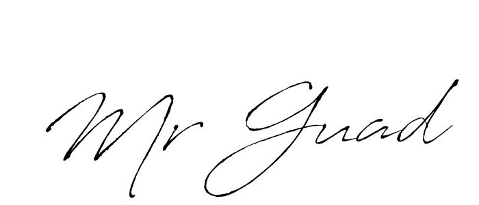 Create a beautiful signature design for name Mr Guad. With this signature (Antro_Vectra) fonts, you can make a handwritten signature for free. Mr Guad signature style 6 images and pictures png