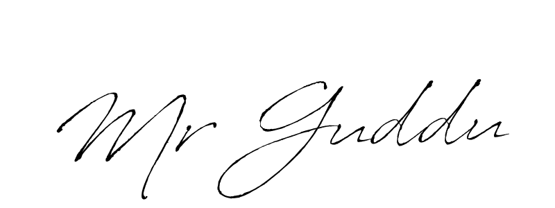 Make a beautiful signature design for name Mr Guddu. With this signature (Antro_Vectra) style, you can create a handwritten signature for free. Mr Guddu signature style 6 images and pictures png