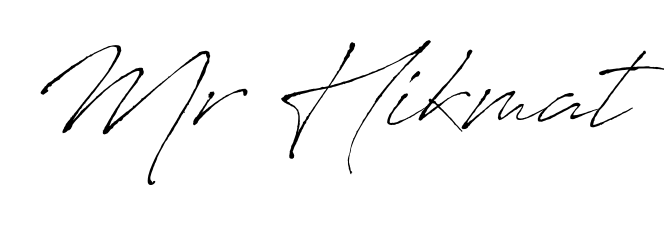 Use a signature maker to create a handwritten signature online. With this signature software, you can design (Antro_Vectra) your own signature for name Mr Hikmat. Mr Hikmat signature style 6 images and pictures png